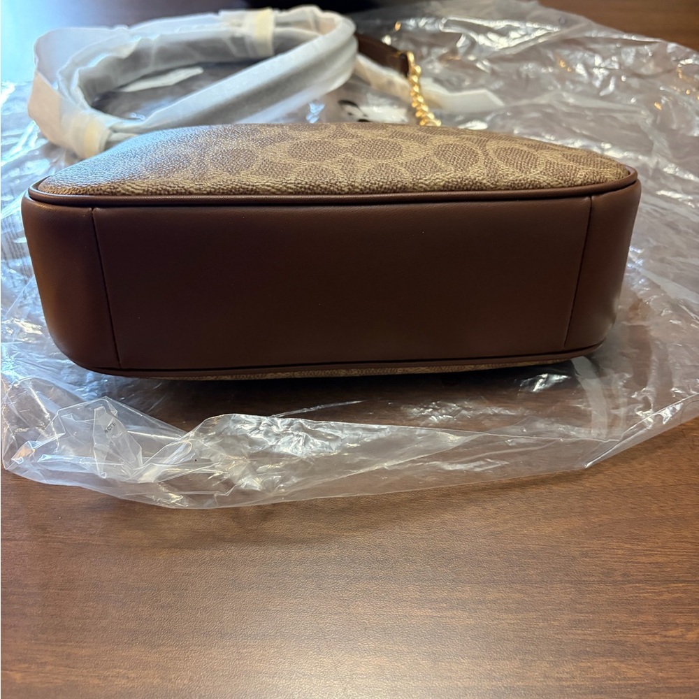 Coach Teri Shoulder Crossbody Bag In Signature Canvas/Tan/Brown CV933 NWT - Picture 12 of 12